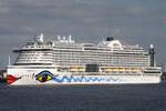 Kreuzfahrtschiff AIDA PRIMA (IMO 9636955); Eigner/Betreiber: AIDA; Datum: 24.08.2026; Aufnahmeort: Elbe/Hafen Hamburg, Deutschland.