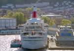 Das Kreuzfahrtschiff MS Boudicca der Fred Olsen Line am 14.05.15 in Bergen (NOR)