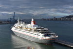 LAS PALMAS DE GRAN CANARIA (Provinz Las Palmas), 03.04.2016, Kreuzfahrtschiff Boudicca im Hafen -- Baujahr: 1973 / Flagge: Bahamas / IMO/MMSI: 7218395/309964000