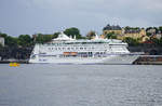 Das Kreuzfahrtschiff Birka von Birka Criuses im Heimathafen Stockholm.