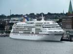 MS Europa der Hapag Lloyd Reederei , IMO 9183855 , 198,52 x 24m , liegt am 19.08.2014 im Hafen Kiel.