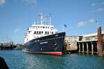 aufgenommen am 04.09.2011. Die  Hebridean Prinzess IMO 640951 auf der Insel Guernsey.MV Hebridean Princess ist ein Kreuzfahrtschiff, das von Hebridean Island Cruises betrieben wird. Sie begann ihr Leben als MacBrayne-Autofähre.