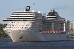 Kreuzfahrtschiff MSC PREZIOSA (IMO 9595321); Eigner/Betreiber: MSC; Datum: 26.04.2026; Aufnahmeort: Elbe/Hafen Hamburg, Deutschland.