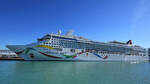 Das Kreuzfahrtschiff NORWEGIAN DAWN (IMO: 9195169) hat in Barcelona angelegt.