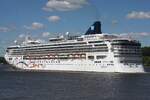 Kreuzfahrtschiff NORWEGIAN STAR (IMO 9195157); Eigner/Betreiber: NCL; Datum: 07.05.2026; Aufnahmeort: Elbe/Hafen Hamburg, Deutschland.