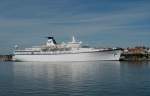 MS PRINCESS DANAE, IMO 5282483 Baujahr 1955, eines der ältesten Kreuzfahrtschiffe die den Hafen von Lübeck-Travemünde angelaufen haben...