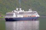 Die Rotterdam am 13.05.15 im Geiranger Fjord in Norwegen.