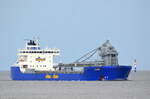 Die FITNES IMO-Nummer:9490105 Flagge:Antigua und Barbuda Länge:176.0m Breite:26.0m Baujahr:2010 Bauwerft:Sietas Schiffswerft,Hamburg Deutschland vor Cuxhaven aufgenommen am 21.09.23

