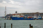 HBC ACHIEVER (IMO 9647978) im Sturm geschütztem Sassnitzer Hafen.