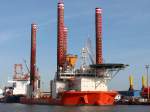 Die Bold Tern am 24.02.2013 im Hafen von Bremerhaven. Sie ist 132m lang und 39m breit.