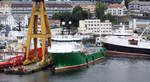 Das 80m lange Off-Shore Schiff HAVILA CLIPPER am 23.09.23 in Bergen.