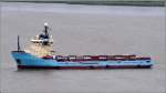 Die 1994 gebaute MAERSK FINDER (IMO 9086203) steuert am 29.08.2011 den Fischereihafen von Bremerhaven an. Sie ist 82 m lang, 19 m breit, hat einen Tiefgang von 6 m, eine GT von 2.961 und eine DWT von 4.572 t. Die beiden Maschinen leisten je 3.520 kw. Heimathafen ist Esbjerg (Dnemark).
