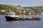 Das 103m lange Versorgungsschiff SD Northern River am 02.06.17 vor Greenock