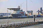 Die Olympic Ares lag am 3.2.2026 im Hafen von Eemshaven.