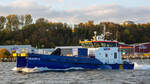 SEAZIP 5 (IMO 9797711) auslaufend im Sassnitzer Hafen.- 24.10.2021  