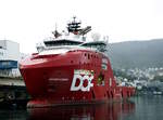 Das 93m lange Offshore-Schiff SKANDI ICEMAN am 23.09.23 in Bergen