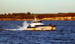 Das 26m lange High-Speed Craft Boot WEM5 am 20.10.22 ausgehend Mukran-Port