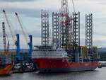 WIND-ORCA (IMO9601326) ein Offshore-Support-Vessel  (L=161;B=50m;Maschinenleistung:13600kW; Tragf�higkeit: 13174tdw; max.