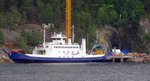 KW-LKW und Passagierfähre Aukra am 06.09.16 an der Zufahrt zum Geirangerfjord