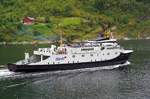 Das Fährschiff Bolsoy am 06.09.16 im Geiranger (NOR)