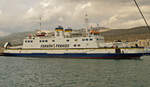 Das 1970 gebaute Fährschiff CALYPSO (imo 7021807) der FERGÜN FERRIES am 20.09.2008 im türkischen Hafen Taşucu, einem Ortsteil von Silifke.