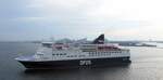 Das 171m lange Fährschiff CROWN SEAWAYS der Reederei DFDS am 29.09.23 in Kopenhagen