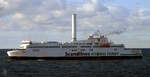 Das 169m lange F�hrschiff COPENHAGEN (IMO: 9587867) am 21.11.25 vor Rostock.