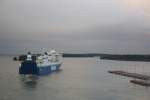 Die M/S Europalink beim Verlassen des Hafen von Vuosaari (Helsinki). Das Schiff hat am 11.10.2011 mit ca. 15 Minuten Verspätung um 17:45 Uhr Ortszeit nach Travemünde abgelegt. 