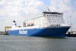 Die Fhre  Finnmaid  der Finnlines im Rostocker berseehafen. 28.07.12