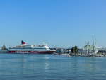 Gabriella von Viking Line verlässt Helsinki, mit dem Ziel Tallinn, um 27.07.2019.