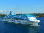 GALAXY, Silja Line, auslaufend Mariehamn am 09.08.21, gesehen von Bord der V.