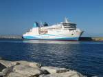 MS Kalliste (La Meridionale) im Hafen von Bastia (Korsika)am 25.07.2011