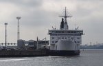 Scandlines Fährschiff Kronprins Frederik am 19.03.16 an seinem Anleger in Rostock