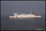 Die  Münsterland  auf der Fahrt von Borkum nach Eemshaven am 15.08.2015 in der Emsmündung.