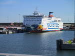 Die  MAZOVIA ,im Einsatz für Polferries,auf der Route Ystad-Swinoujscie-Ystad lag,am 18.September 2020,im schwedischen Ystad.