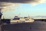 Die 229m lange F�hre NILS HOLGERSSON (IMO:9865685) am 21.11.25 in Rostock.