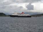 Das Fährschiff von der Insel Mull wird in Kürze im Fährhafen Oban anlegen