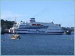 Ein Schiff der Brittany Ferries im Hafen von Saint Mal. (19.04.2005)