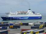  Oscar Wilde  von Irishferries beim Einlaufen in Rosslare, Irland. Destination Cherbourgh(Fra)- Rosslare(Irl)