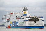 PETER PAN (IMO 9880946, TT-Line) am 14.03.2023 auslaufend Lübeck-Travemünde