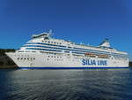 Silja Serenade in den Stockholmer Schären, 02.08.2019, auf dem Weg nach Helsinki, Tage zuvor waren wir selber an Bord. 