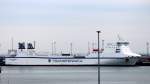 Die Fähre Stena Forerunner am 22.04.2014 im Hafen von Zeebrugge.