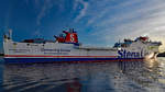 STENA GOTHICA läuft am frühen Abend des 12.10.2018 in den Hafen von Lübeck-Travemünde ein