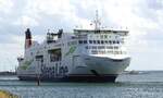 Das schwedische Fährschiff Skane verlässt Rostock - Warnemünde | Juli 2023
