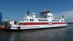 Die MS  UTHLANDE  wurde 2010 gebaut. Länge 77,88m; Breite 15,80m; Transportkapazität 1200 Personen und 75 Pkw. Foto:Hafen von Wyk/Föhr im Mai 2014