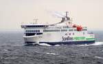 Die 169m lange Scandlines RoPax Fähre Copenhagen am 10.11.17 auf der Ostsee vor Rostock