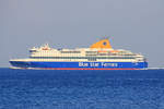 Blue Star Ferries, Patmos, IMO: 9565041, 09.10.2018, Rhodos, Grece.