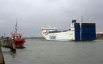 MS BIRKA EXPRESS, IMO 9131993, Baujahr 1997, 155m lang und 22m breit im Liniendienst fr FINNLINES Marieham...