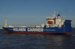 EXPORTER, von Holmen Carrier, mit Heimathafen Mariehamn/Finnland, ein Frachtschiff.