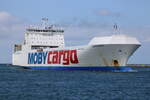 Die Eliana Marino auf dem Seeweg von Nynashamn nach Rostock-Überseehafen beim Einlaufen am 22.07.2022 in Warnemünde.